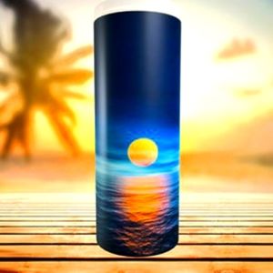 Sunset On Blue / Stainless Steel Skinny Tumbler